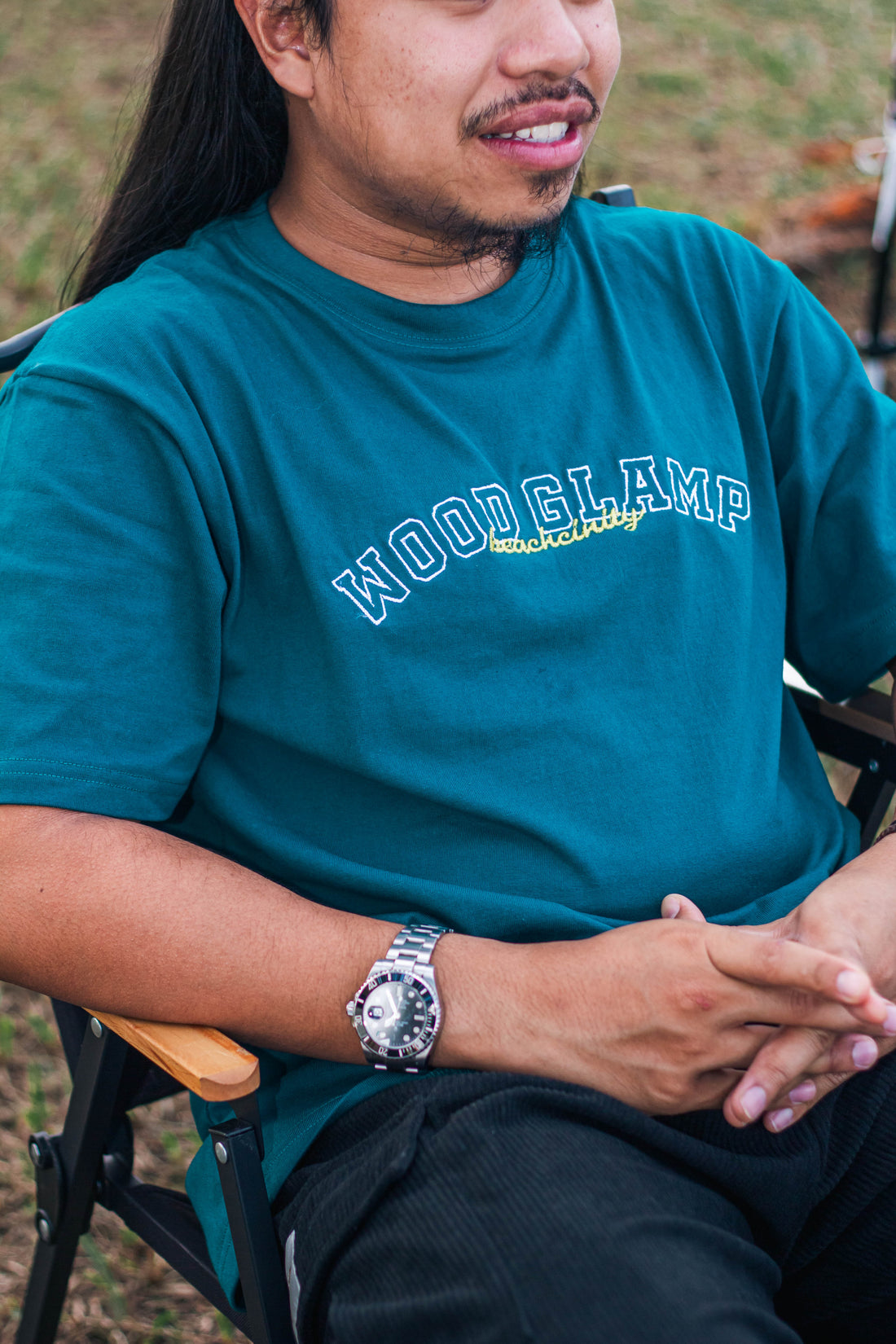 Embroided Wood Glamp Oversize Tee