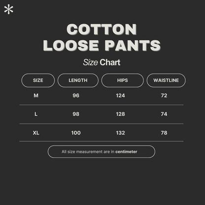 Cotton Straight Loose Pants