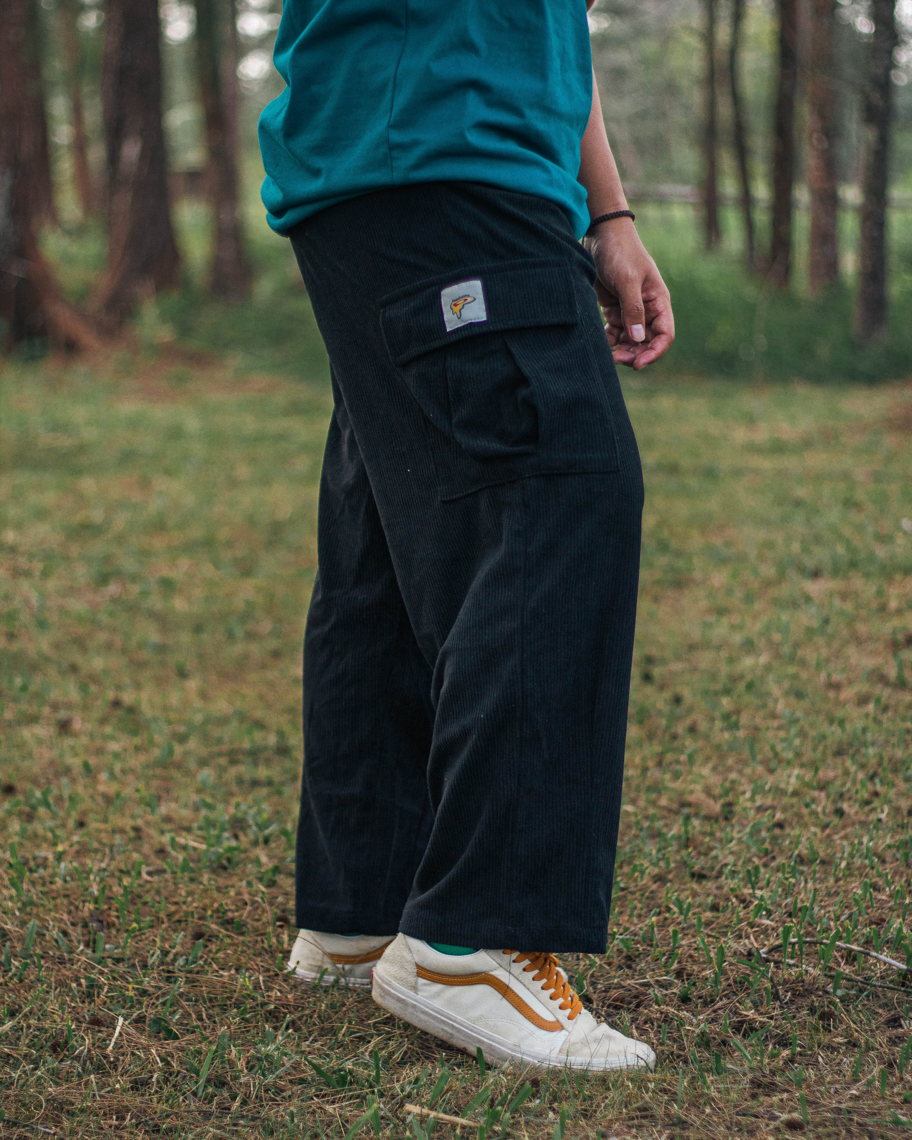 Corduroy Cargo Loose Pants