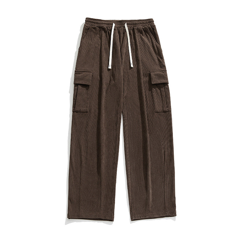 Corduroy Cargo Loose Pants