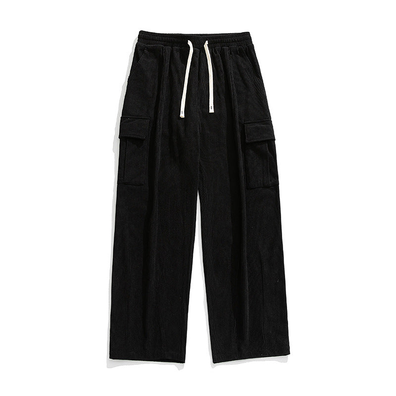 Corduroy Cargo Loose Pants